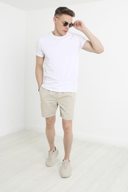 Cotton Twill Chino Short Elasticated Waist