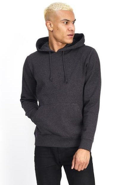 Charcoal Marl Hooded Overhead Sweatshirt