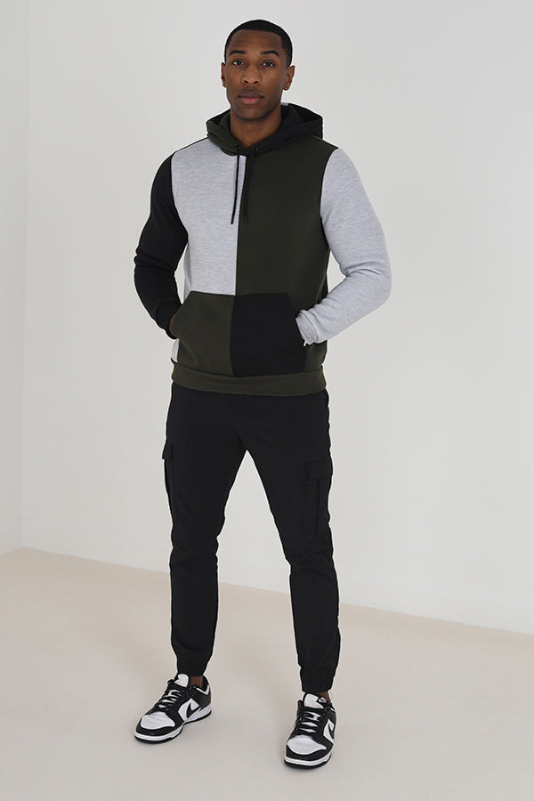 Colour Block Cut/Sew Contrast Detail Sweatshirt