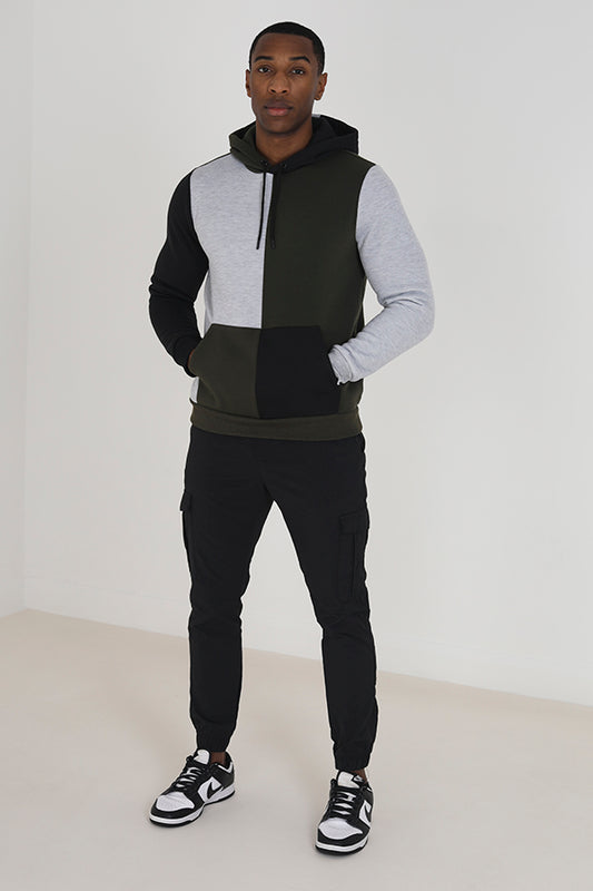 Colour Block Cut/Sew Contrast Detail Sweatshirt