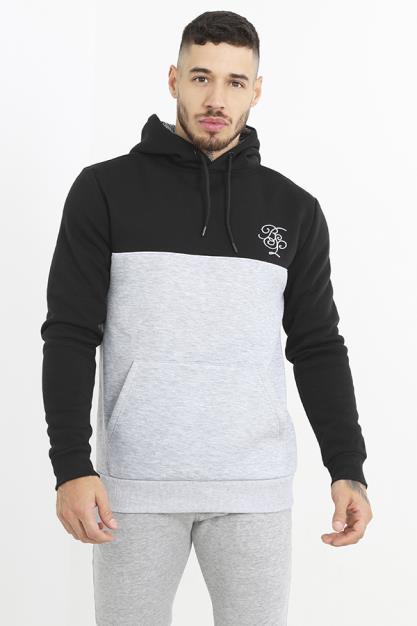 Embroidery Detail Block Colour Hooded Sweatshirt