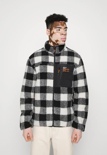 Funnnel Neck Zip Through Borg Sweat