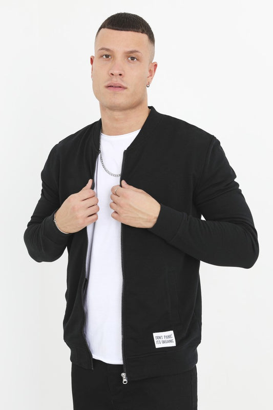 Zip Through Long Sleeved Baseball Sweatshirt