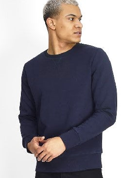 Crew Neck Sweat-Shirt 1X1 Rib Cuff And Hem