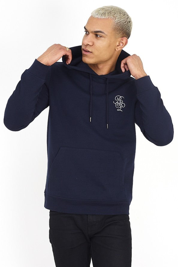 Logo Embroidery Detail Long Sleeve Hoodie