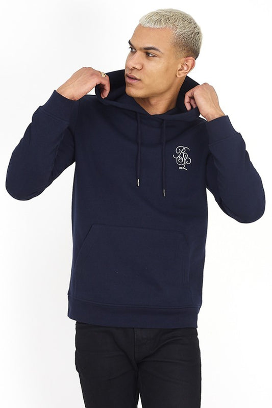 Logo Embroidery Detail Long Sleeve Hoodie
