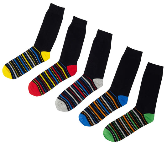 Multi Stripe Five Pack Socks