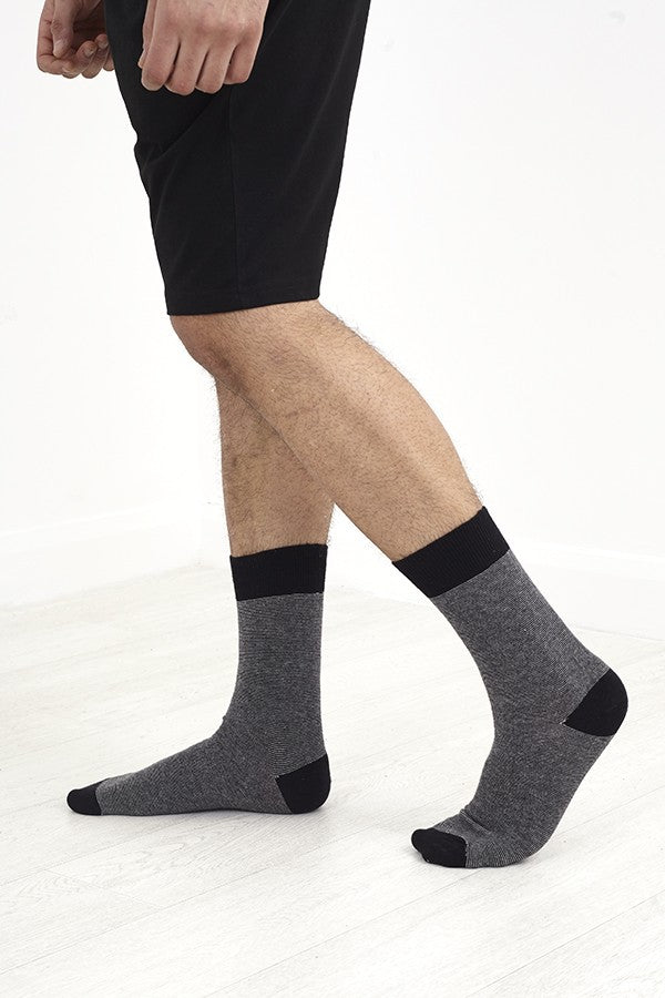 Contrast Colour Detail Five Pack Socks