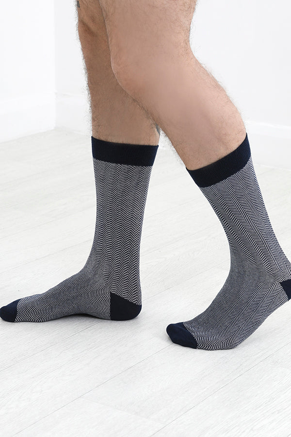 Jacquard Herringbone Pattern Five Pack Socks