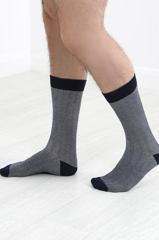 Jacquard Herringbone Pattern Five Pack Socks