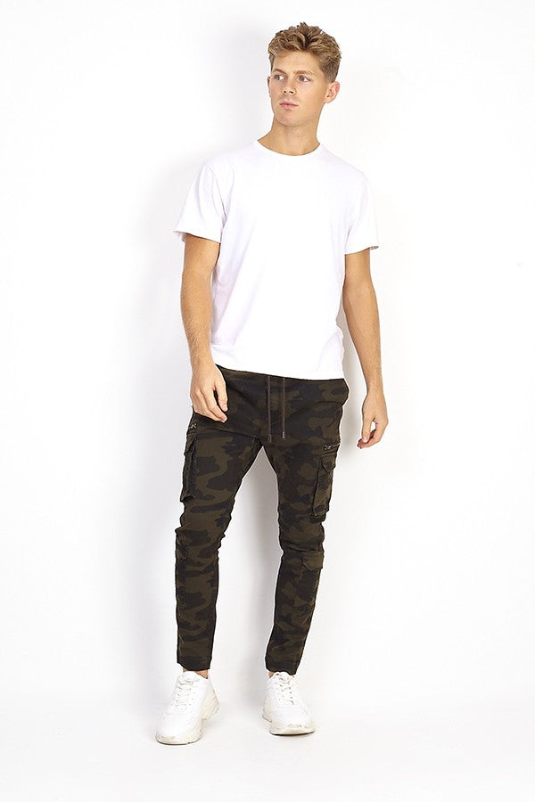 Camouflage Drawstring Cargo Trouser