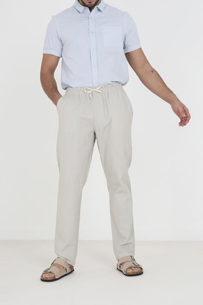 Cotton/Linen Pant Elasticated Waist