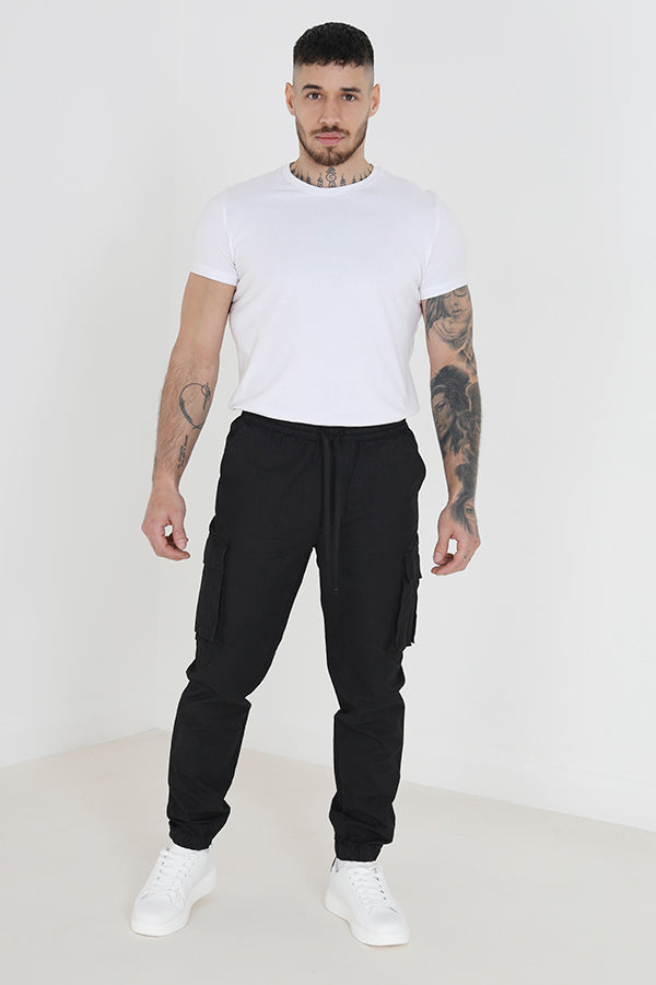 Cotton Ripstop Cargo Pant Elasticated Hem Cuff/Waist