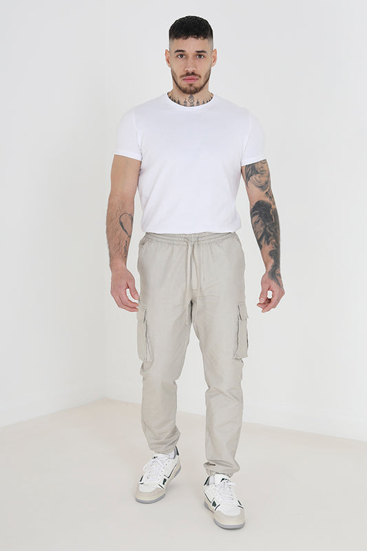 Cotton Ripstop Cargo Pant Elasticated Hem Cuff/Waist