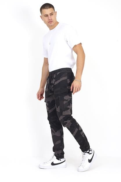 Camo Print Cotton Twill Pants