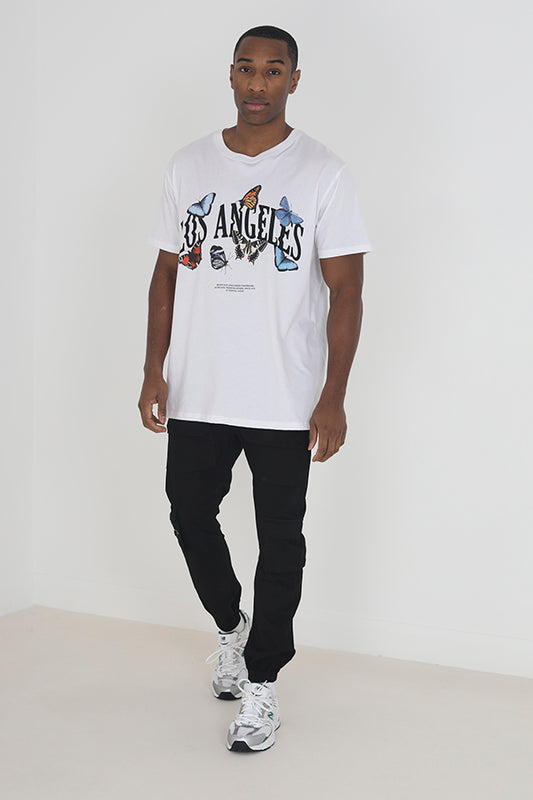 Black Multi Cargo Pocket Zip Cuff Hem Trousers
