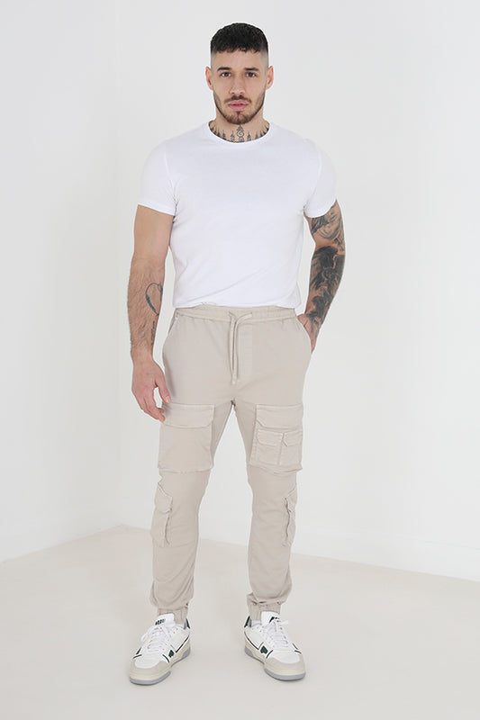 Cotton Twill Cargo Pant Elasticated Waist