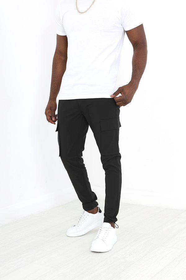 Utility Style Black Cargo Pants