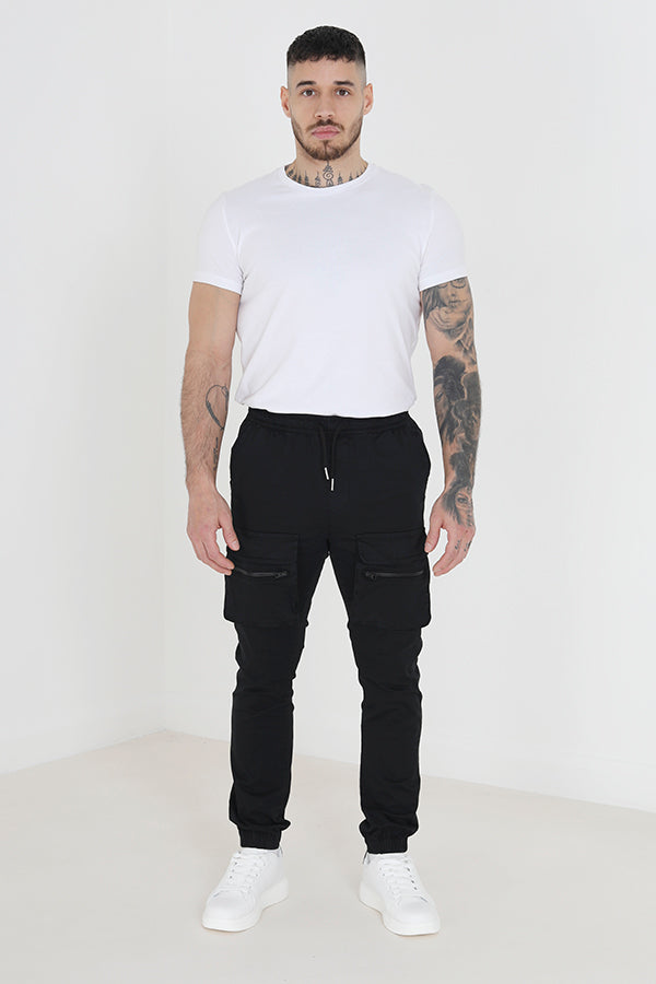 Cotton Twill Cargo Pant Elasticated Waist