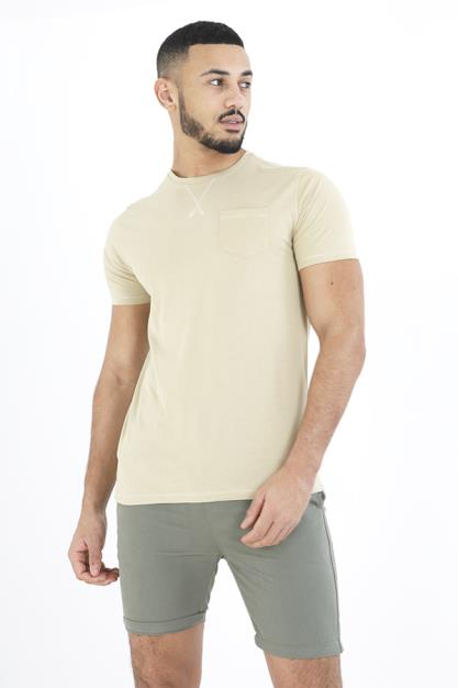Short Sleeve T-Shirt With Rib Crew Neck