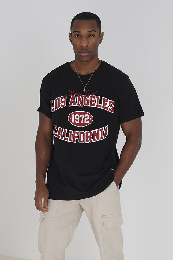 Oversized Crew Neck La Print Tee