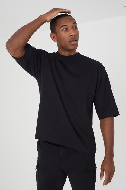 Heavyweight High Neck Super Oversized T-Shirt