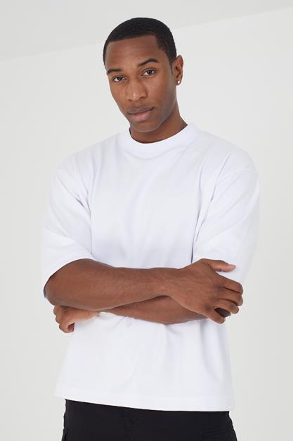 Heavyweight High Neck Super Oversized T-Shirt