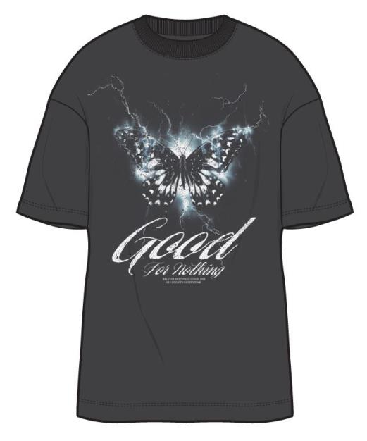 Oversized T-Shirt Lightning Graphic T-Shirt