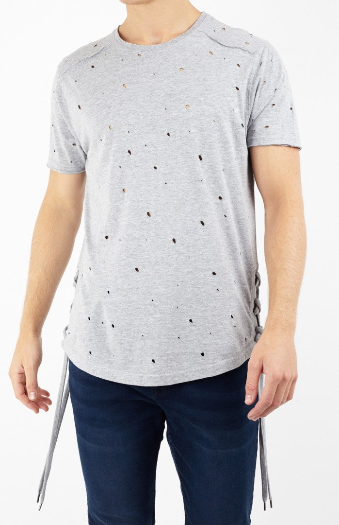 Jax Rip Detail Tie Side T-Shirt