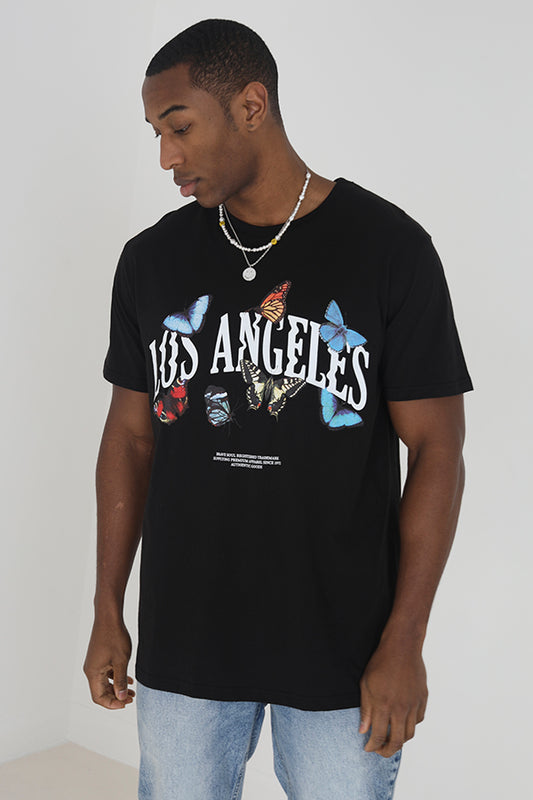 'La' Butterfly Oversized Short Sleeve T-Shirt