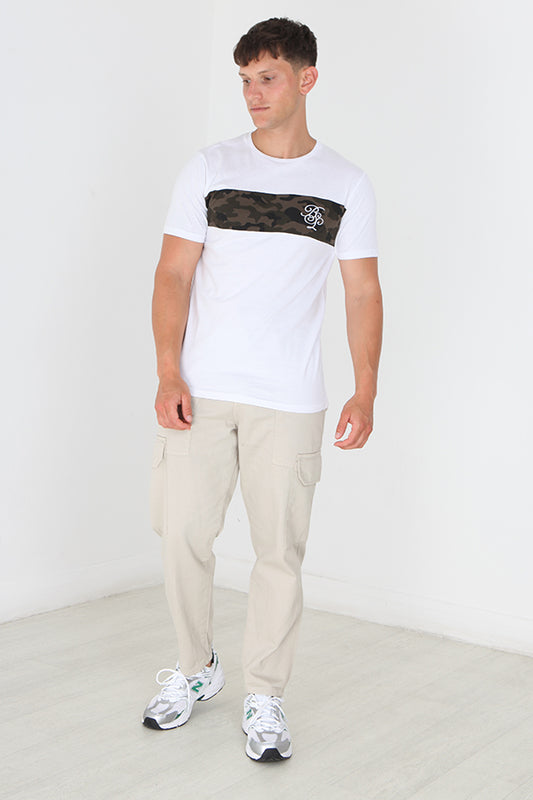 Camo Panel Printed Short Sleeve T-Shirt