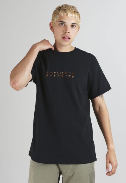 Night Addict Graphic Print Tee Back Print