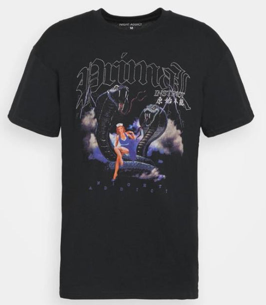 Night Addict Graphic Print Tee