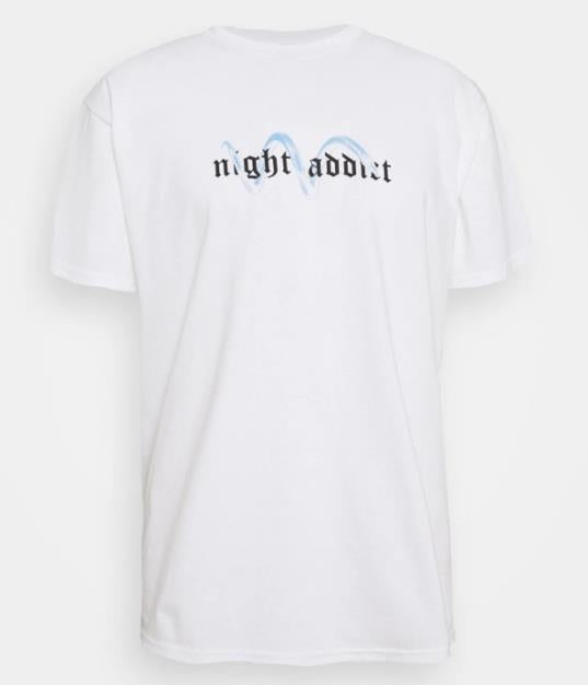 Night Addict Graphic Print Tee Front And Back Print
