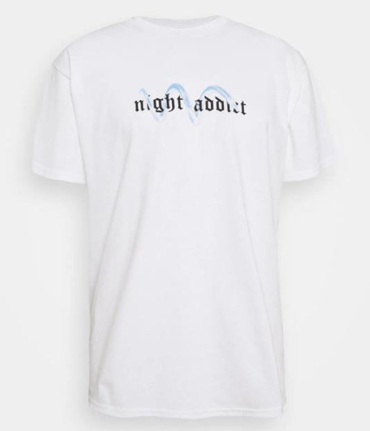 Night Addict Graphic Print Tee Front And Back Print