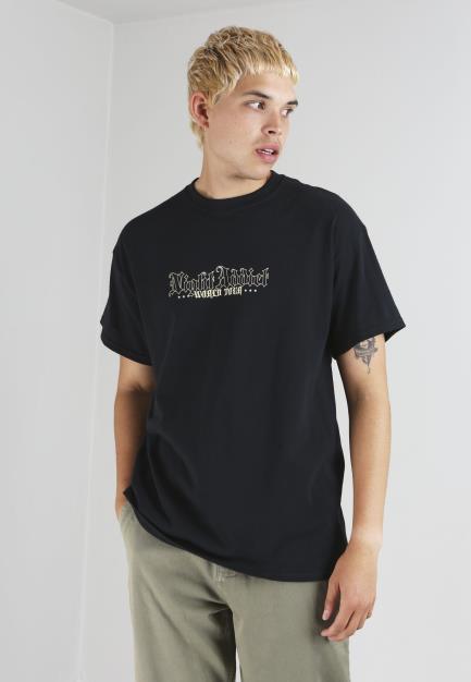 Night Addict Graphic Print Tee Front And Back Print