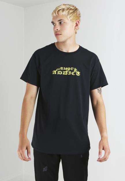 Night Addict Graphic Print Tee Front And Back Print