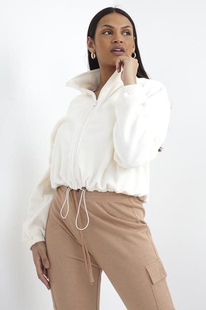 Brave Soul Petite Sizes Pollar Fleece Zip Through Sweat-Shirt