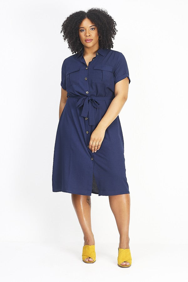 Button Through Shirt Dress