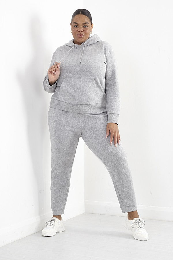 Plus Size Grey Marl Jogging Bottoms