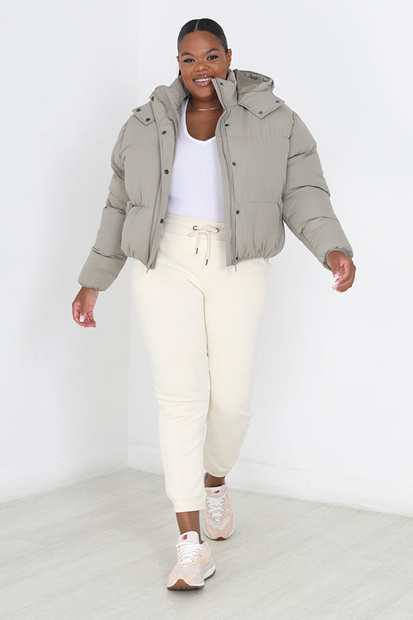 Plus Size Sage Short Padded Puffer Jacket