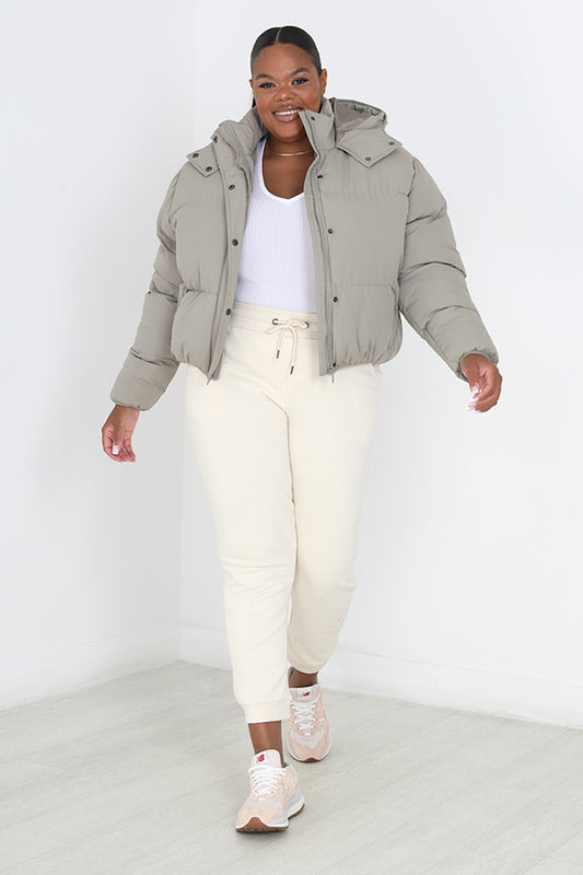 Plus Size Sage Short Padded Puffer Jacket