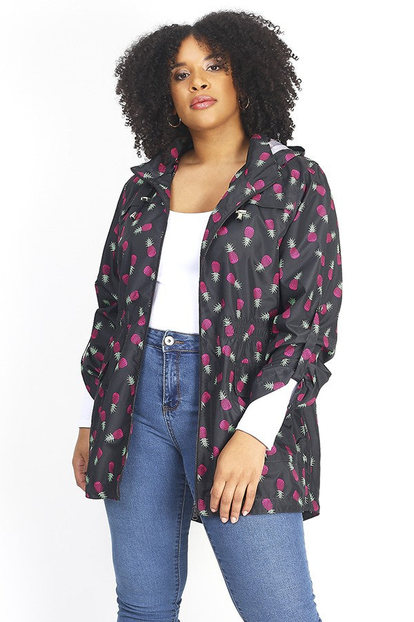 Pineapple Plus Print Hooded Mac