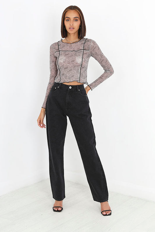 Plus Size Black Full Length Denim Jeans