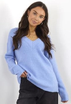 Brave Soul Plus Minky V Neck Jumper
