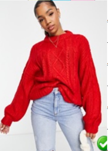 Plus Knitted Tunic Cable Jumper