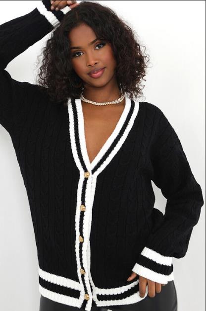 Allover Cable Long Cardi