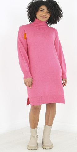 Brave Soul Plus Olivia Roll Neck Knitted Dress