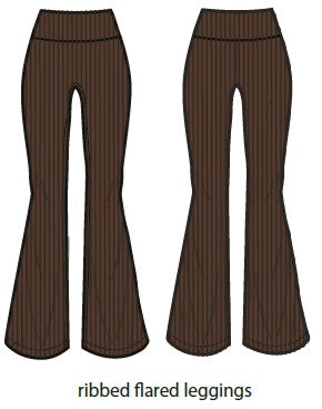 Night Addict Plus Ribbed Flared Leggings