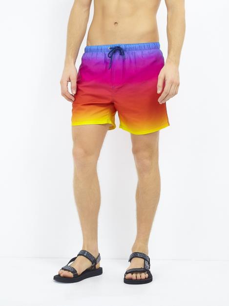 Dip Dye Printed Swimshorts Elasticated Waist